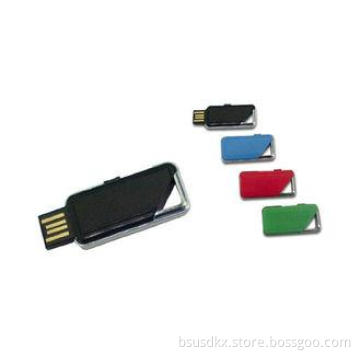 Plastic Slim Encrypted Mini USB 2.0 Flash Drive Promotional